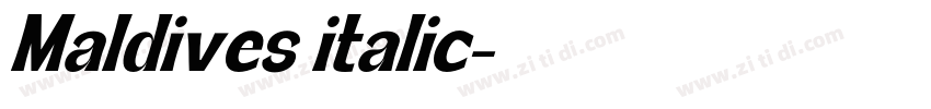 Maldives italic字体转换